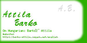 attila barko business card